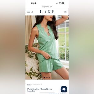 Lake Pima Scalloped Pajama Set